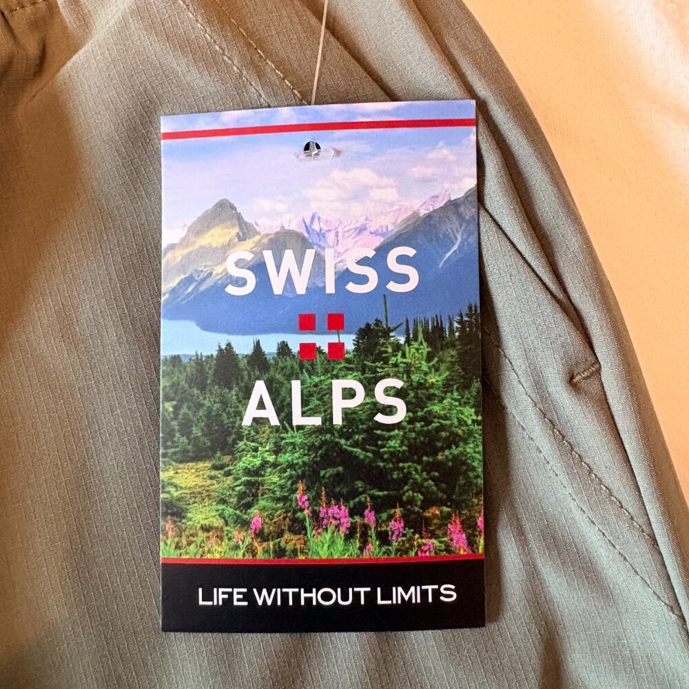 Swiss Alps NWT Olive Green Dalia Pants Large Outdoor Hiking Gorpcore Tech - Picture 6 of 7
